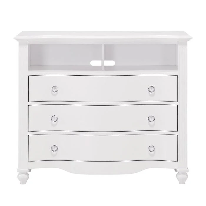 Meghan 3 Drawer Media Chest in White 2058WH-11