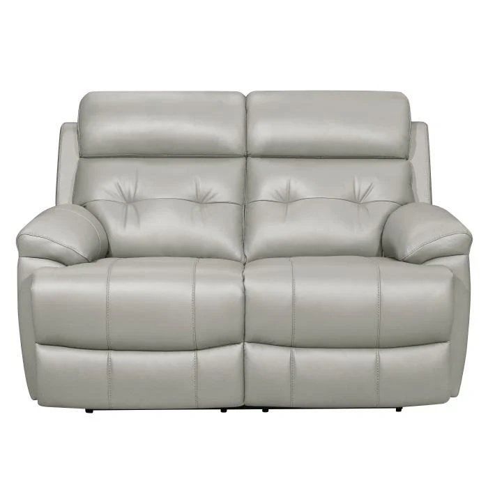 Lambent Double Reclining Loveseat in Silver Gray