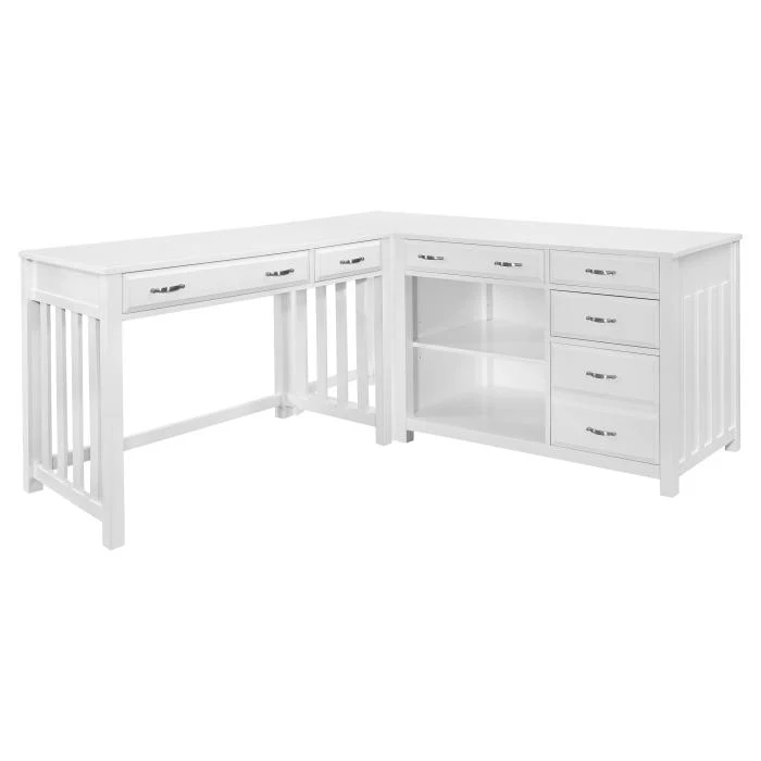 4522WH3 - 3pc Corner Desk (Desk+Corner+Credenza)