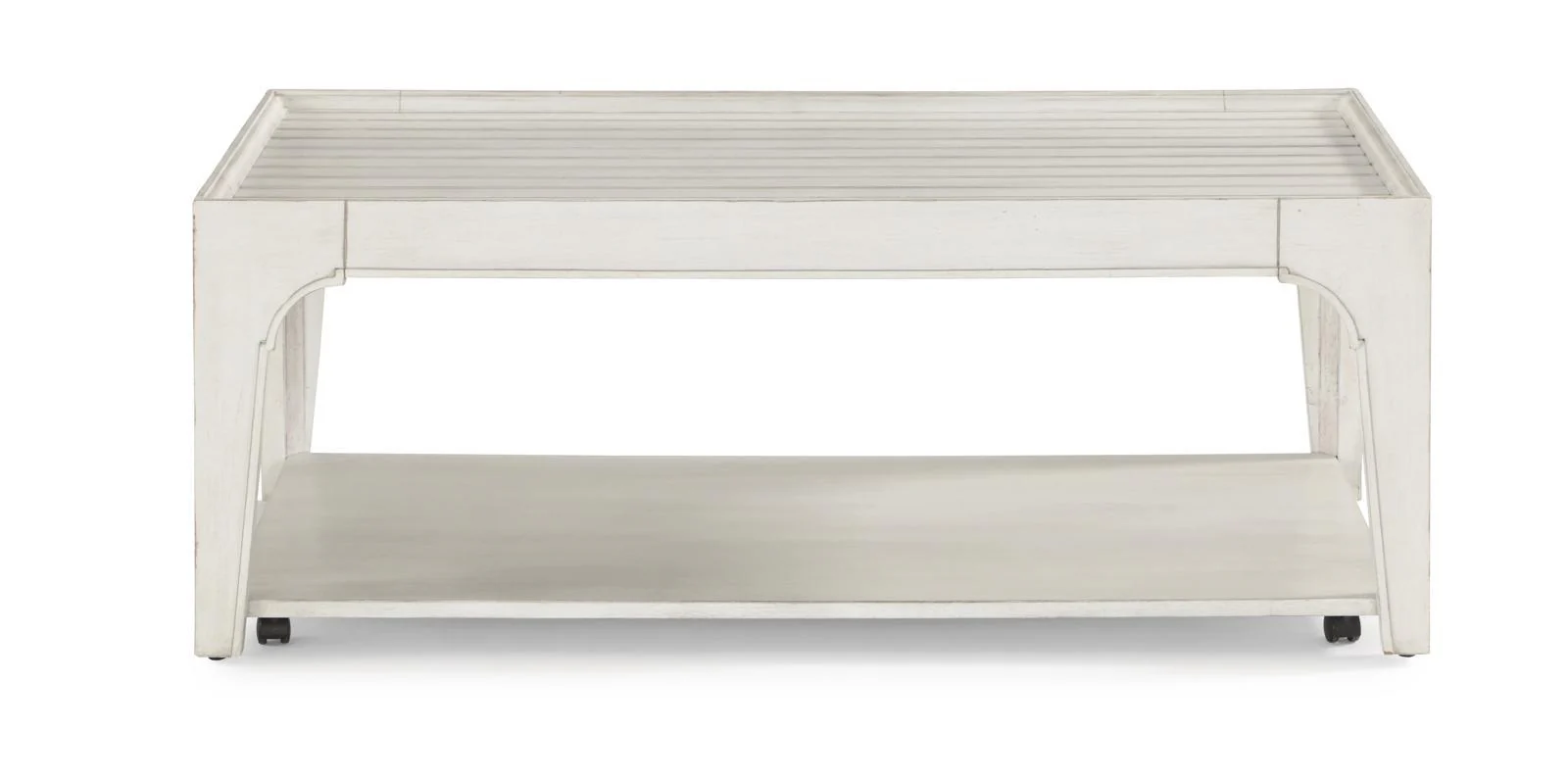 Flexsteel Harmony Rectangular Cocktail Table with Casters in White