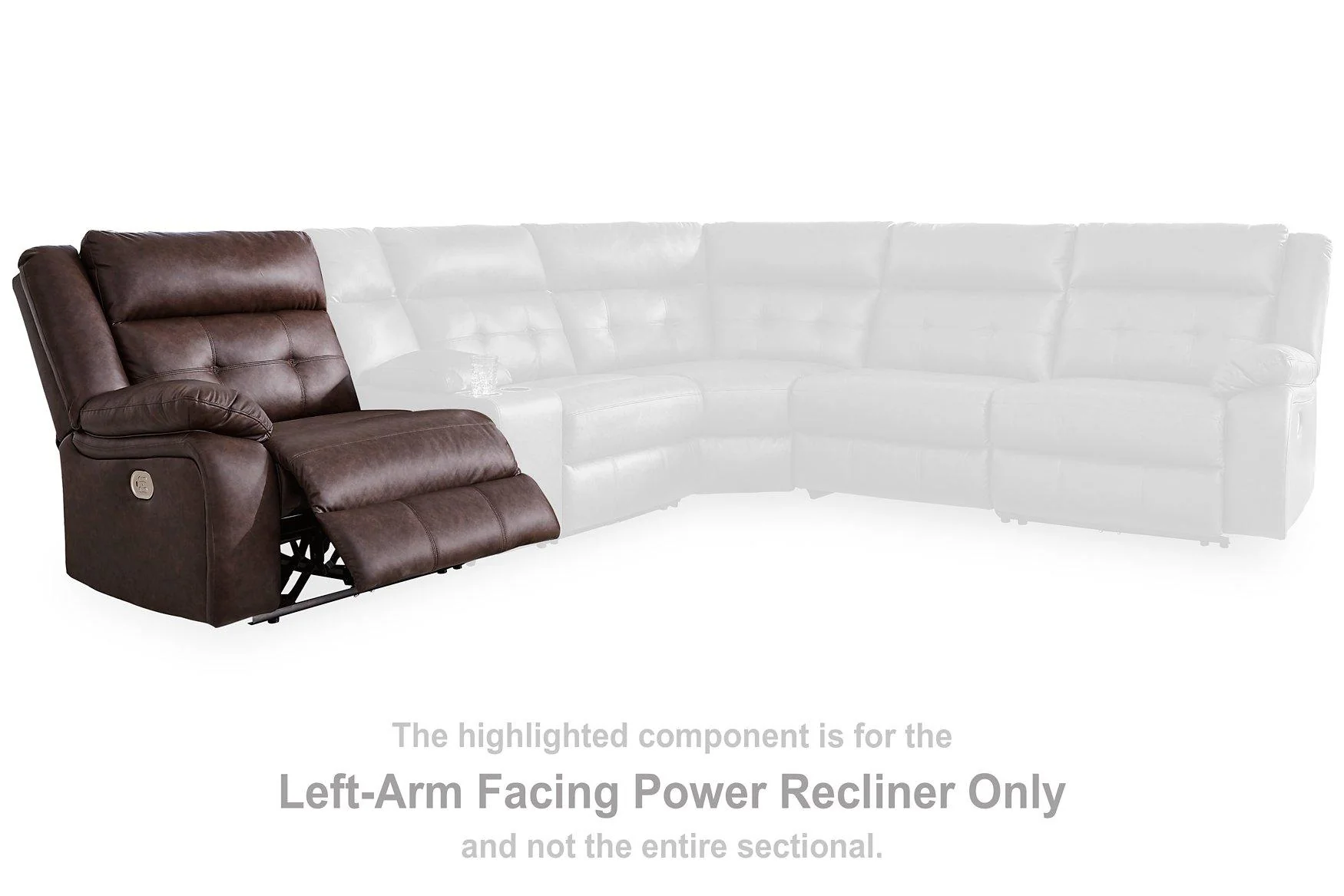 Punch Up Power Reclining Sectional Loveseat with Console
