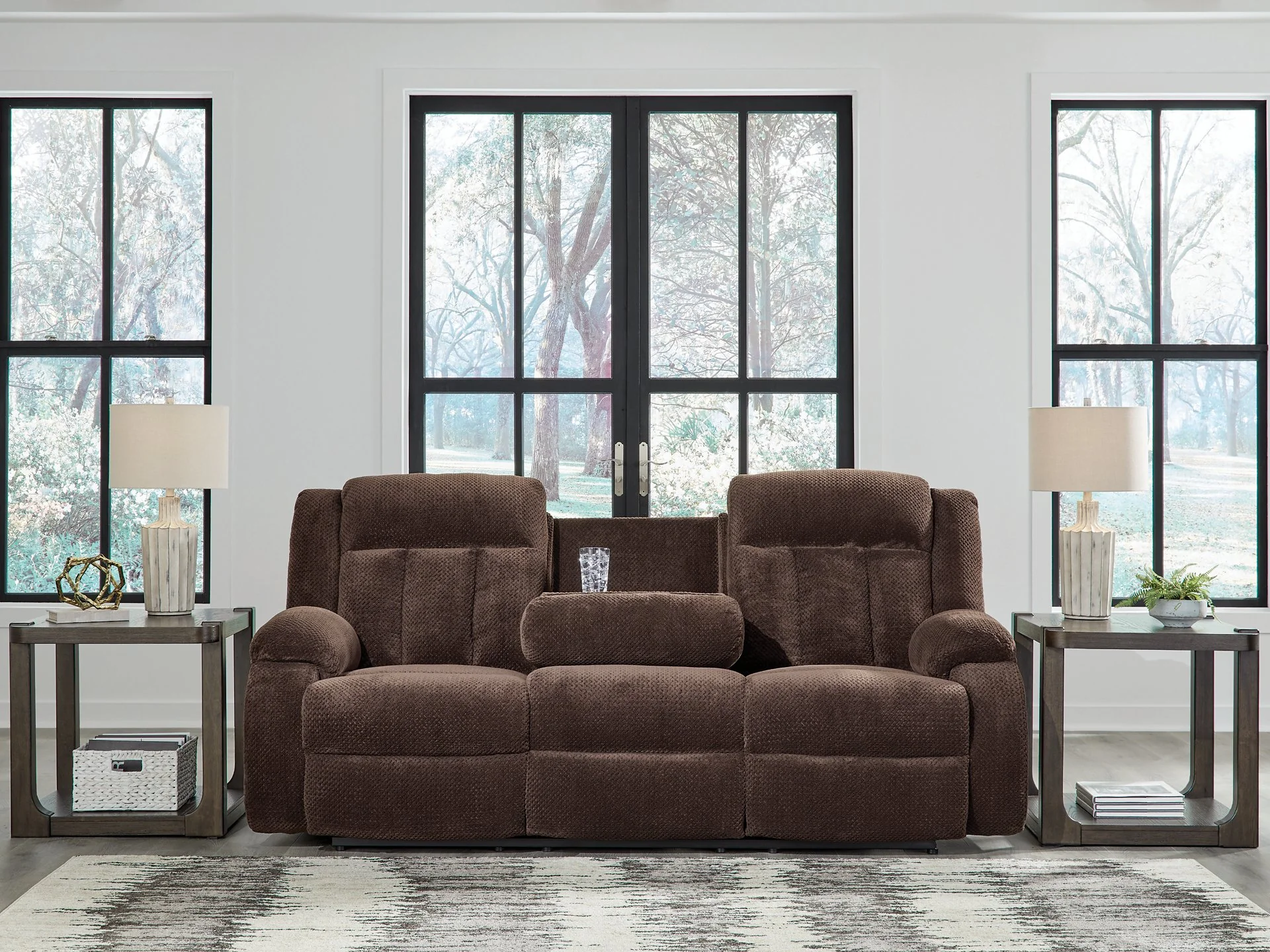 Observation Power Reclining Sofa with Drop Down Table