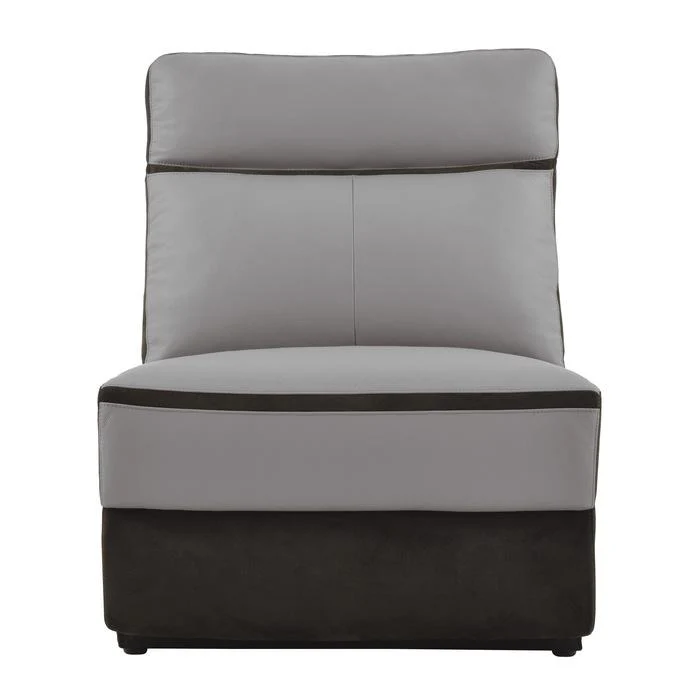 Laertes Armless Chair in Taupe Gray 8318-AC