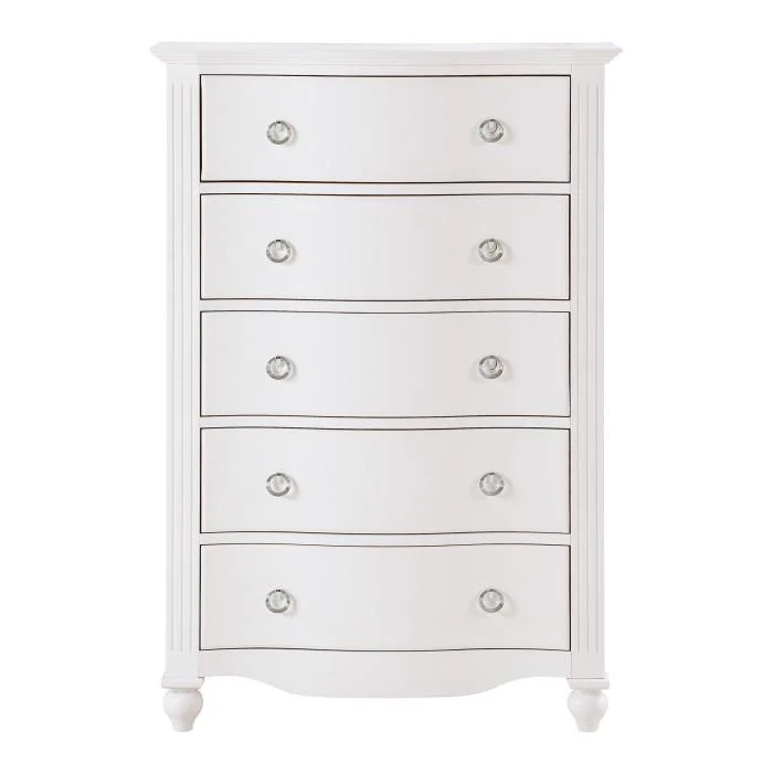 Meghan 5 Drawer Chest in White 2058WH-9
