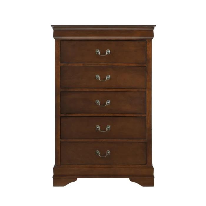 Mayville 5 Drawer Chest in Brown Cherry 2147-9