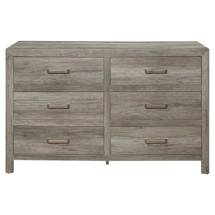 Mandan 6 Drawer Dresser in Weathered Gray 1910GY-5