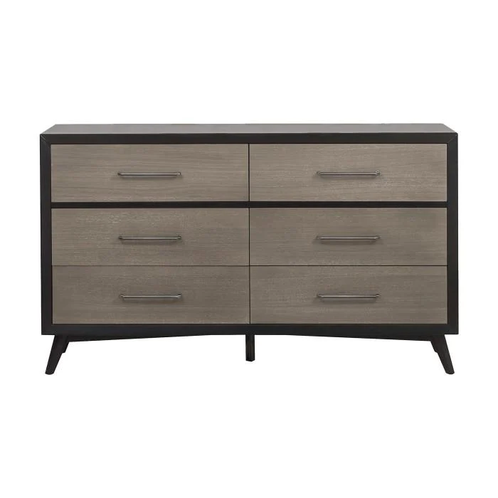 Raku 6 Drawer Dresser in Gray 1711-5