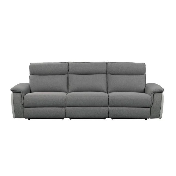 8259DG-3PWH - (3)Power Double Reclining Sofa with Power Headrests