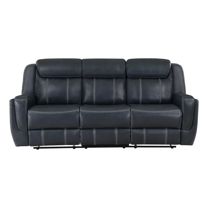 8516BU-3 - Double Reclining Sofa with Center Drop-Down Cup Holders, Magazine bag, Receptacles and USB Ports