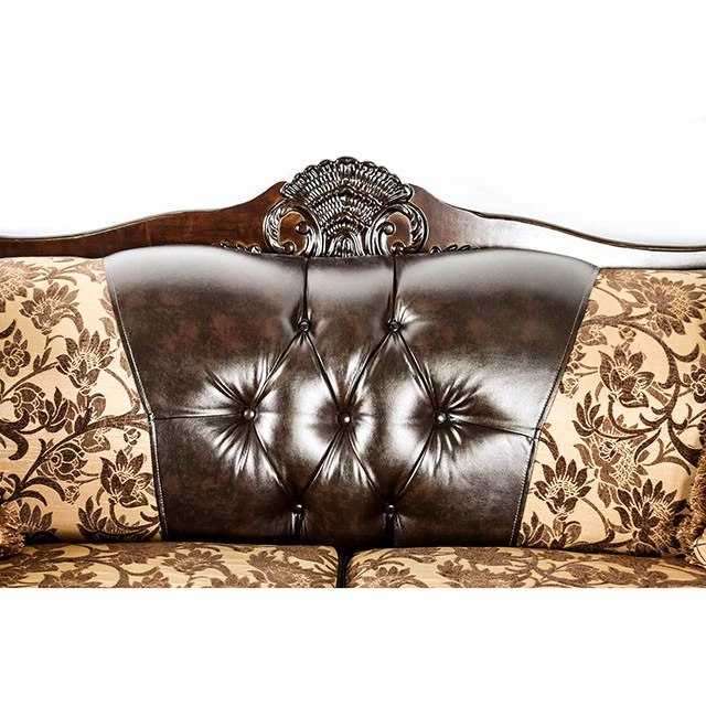 Quirino Tan/Dark Brown Love Seat