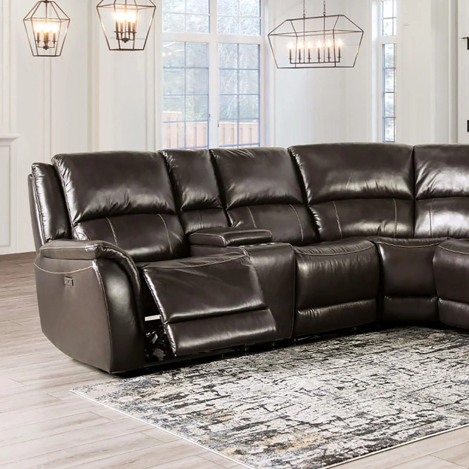 GORGIUS Power Sectional, Espresso