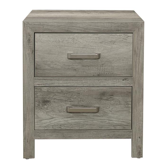 Mandan 2 Drawer Nightstand in Weathered Gray 1910GY-4