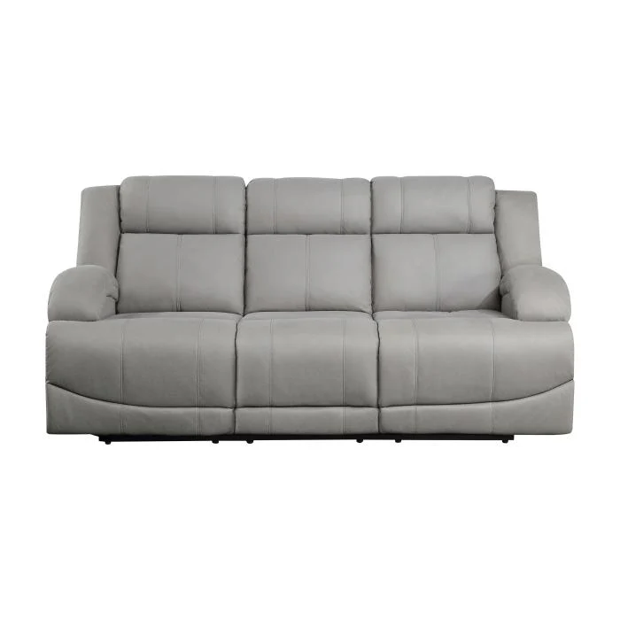 9207GRY-3PW - Power Double Reclining Sofa