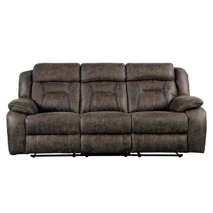 Madrona Double Reclining Sofa in Dark Brown 9989DB-3
