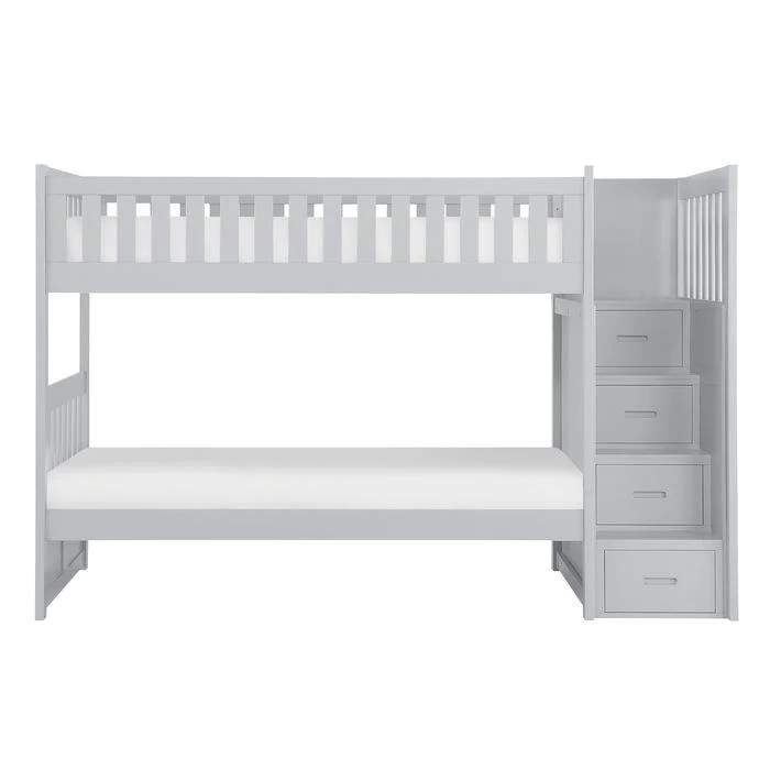 Orion Bunk Bed w/ Reversible Step Storage in Gray B2063SB-1