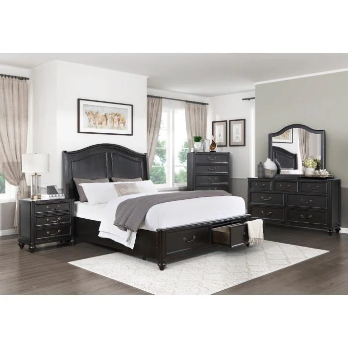 Herman (3) California King Platform Bed with Footboard Storage