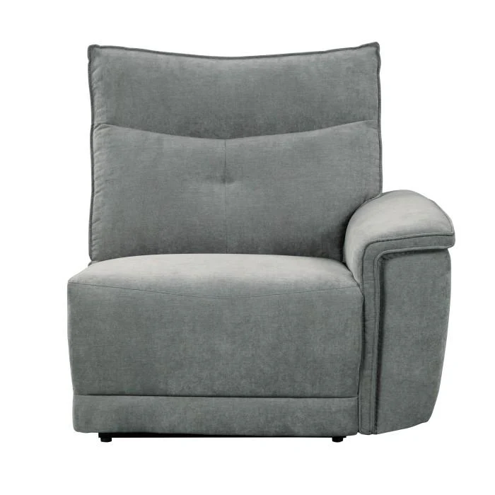 Tesoro Right Side Reclining Chair in Dark Gray 9509DG-RR