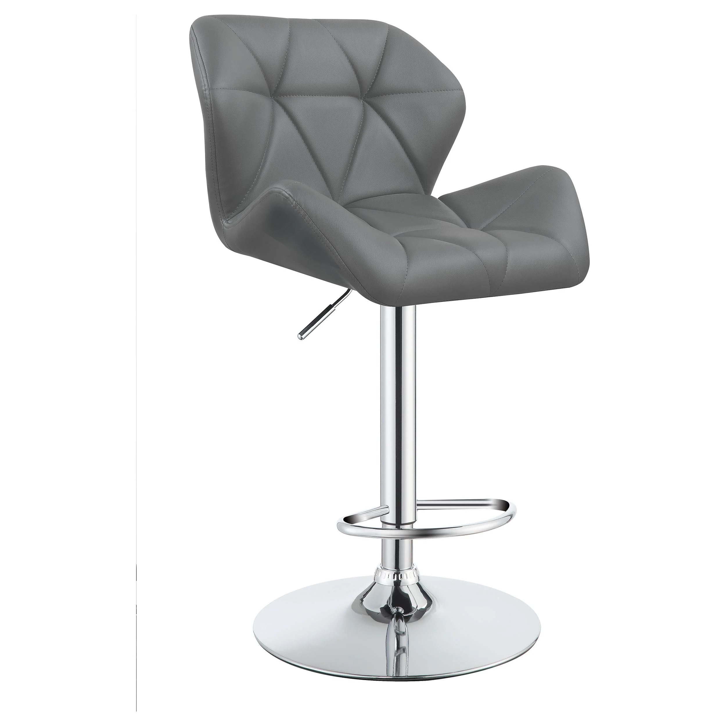 Berrington Adjustable Bar Stools Chrome and Grey (Set of 2)