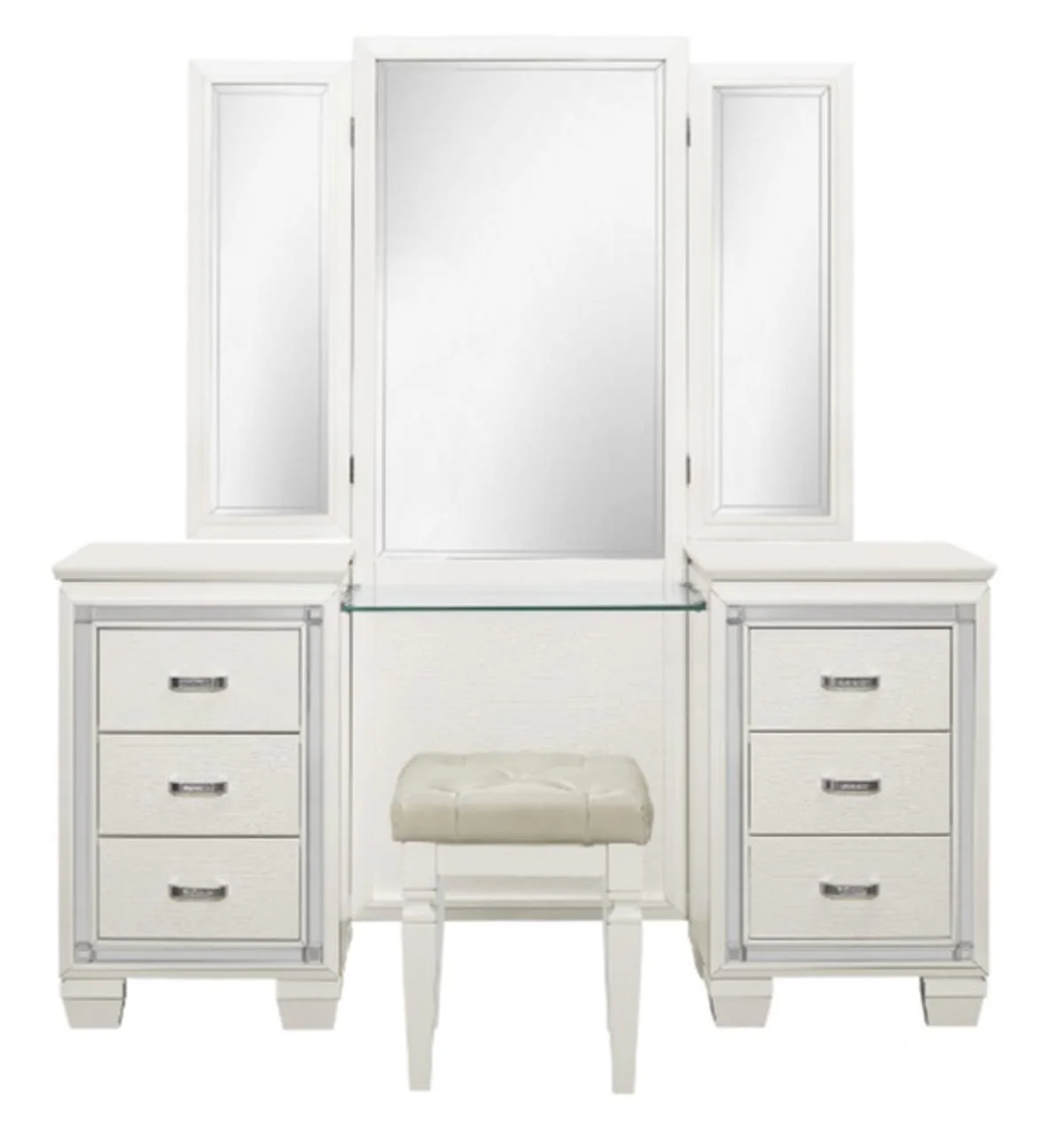 Allura Vanity Stool in White 1916W-14