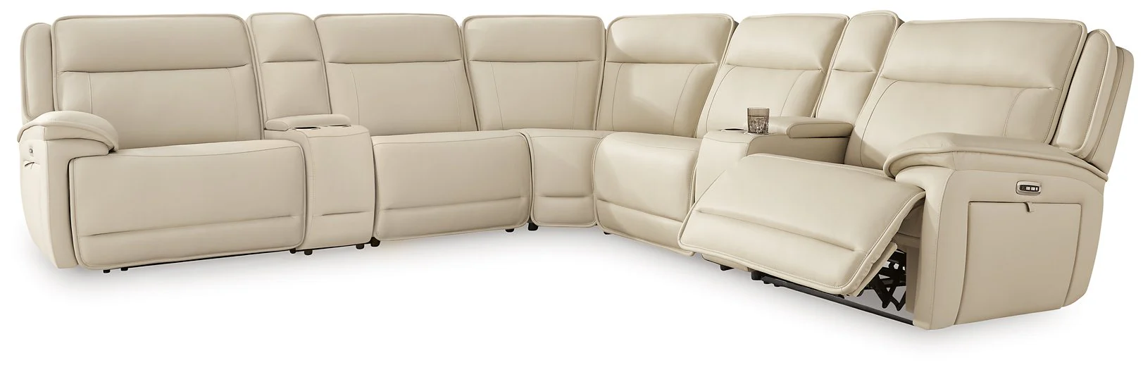 Double Deal Reclining Sectional with 2 Consoles