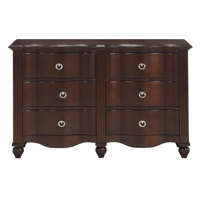 Meghan 6-Drawer Dresser in Espresso
