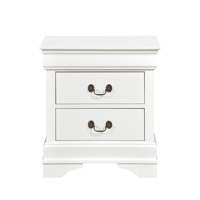 Mayville 2 Drawer Nightstand in White 2147W-4