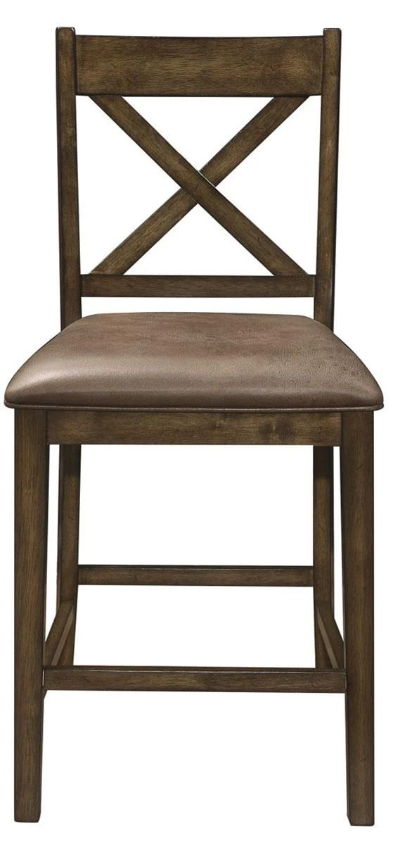Levittown Counter Height Chair in Brown (Set of 2) 5757-24