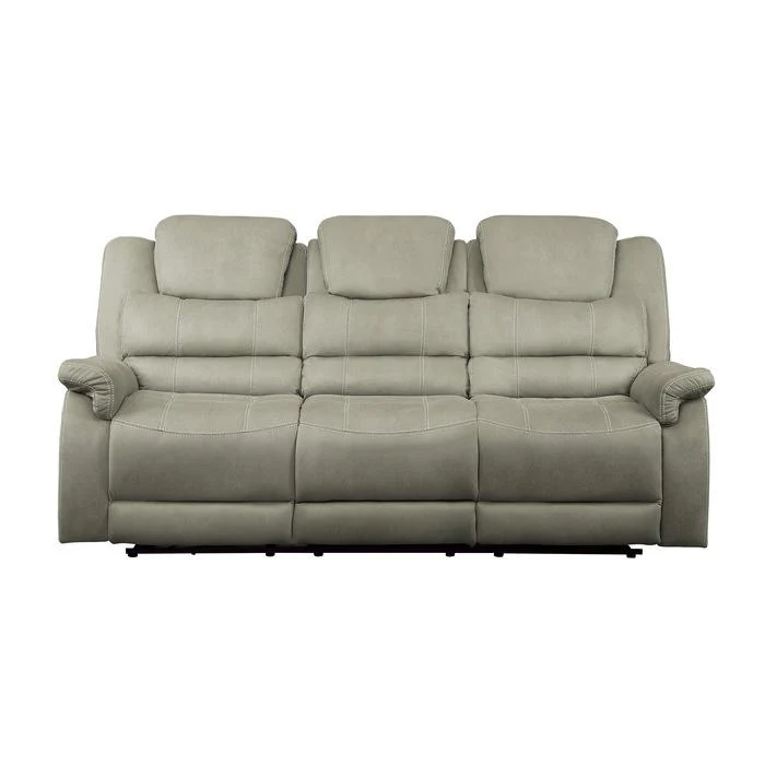 Shola Power Double Reclining Sofa in Gray