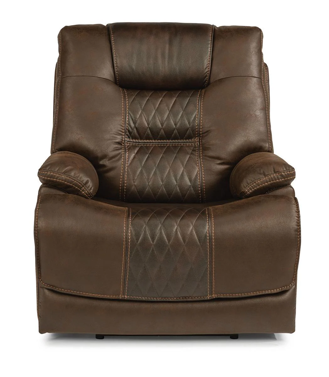 Flexsteel Dakota Power Recliner with Power Headrest and Lumbar