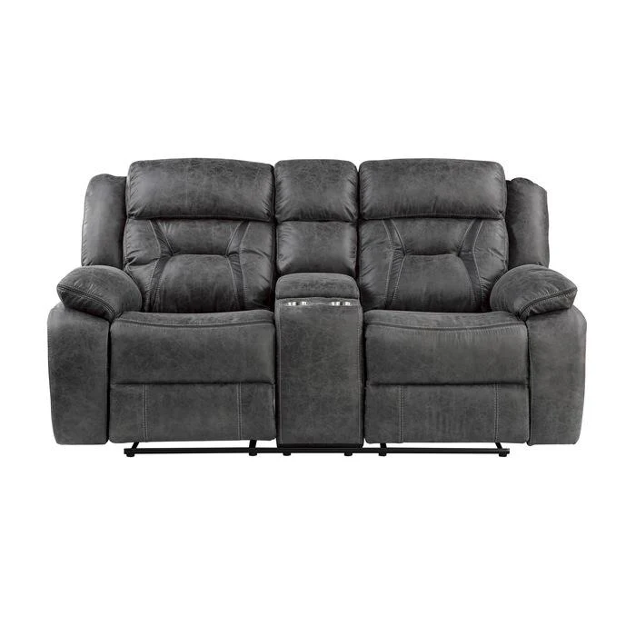 Madrona Hill Double Reclining Loveseat in Gray 9989GY-2