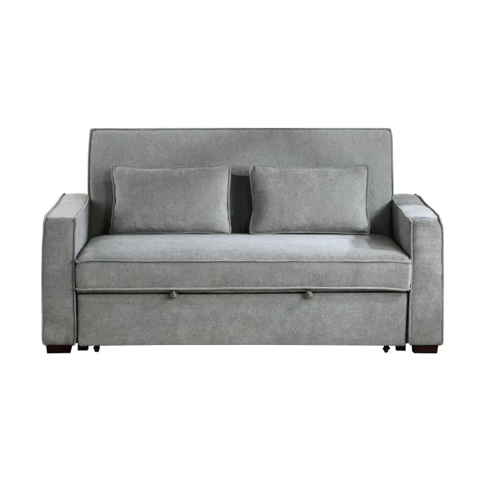 9238GY-3CL - Convertible Studio Sofa with Pull-out Bed
