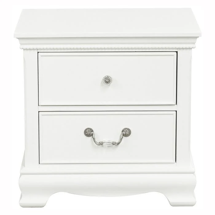Lucida 2 Drawer Nightstand in White 2039W-4
