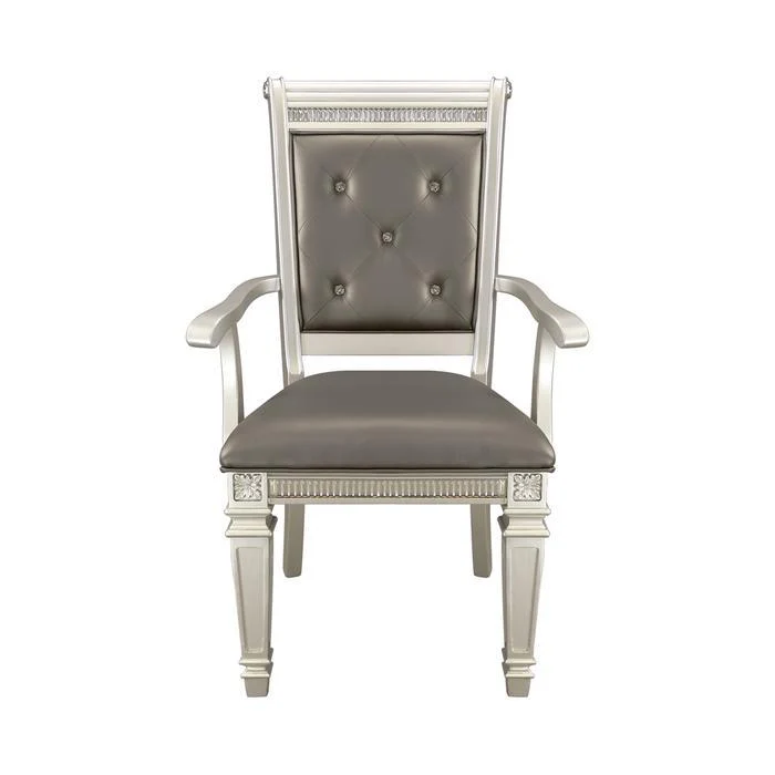 Bevelle Arm Chair in Silver (Set of 2) 1958A