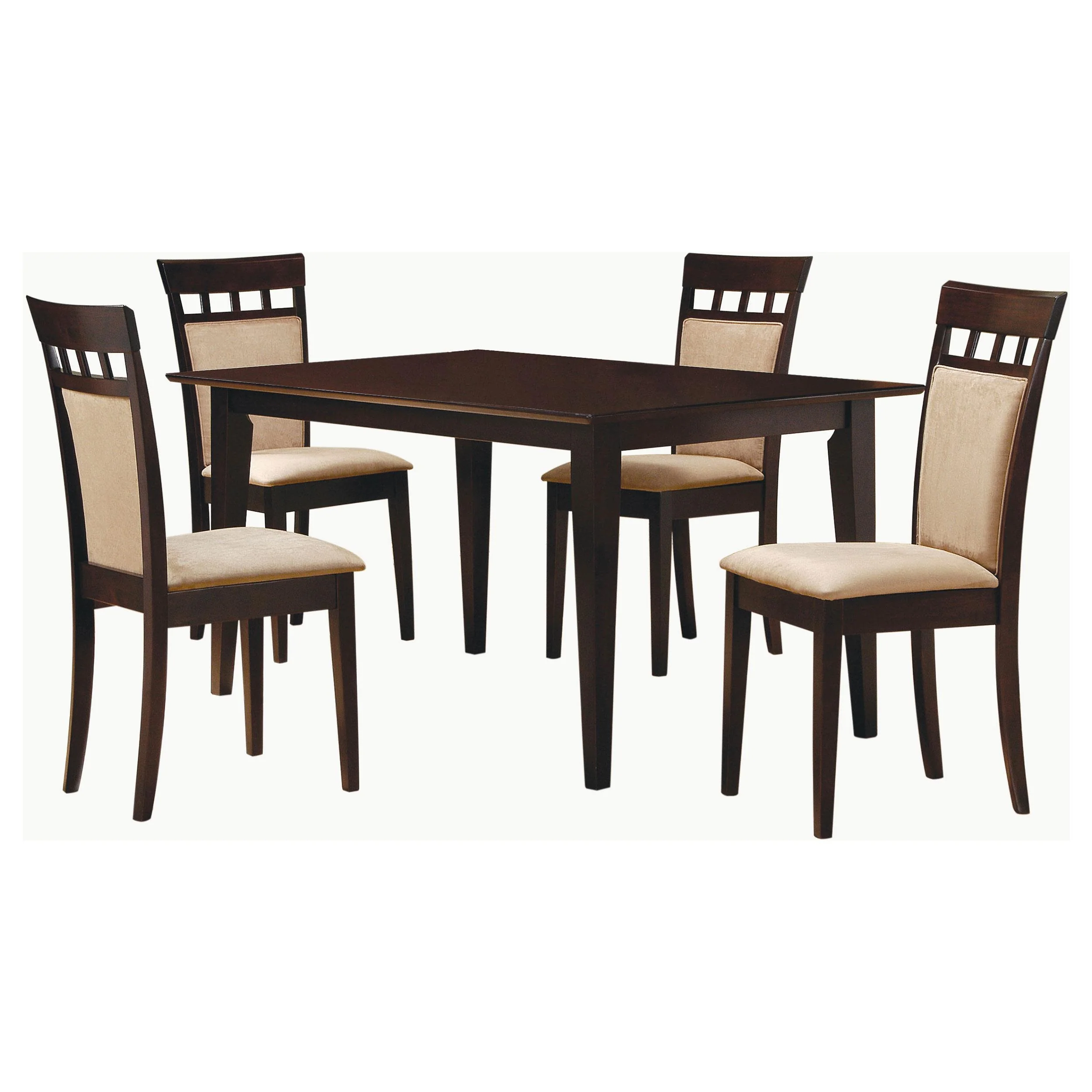 Gabriel 5-piece Rectangular 59-inch Closed Back Dining Set Cappuccino