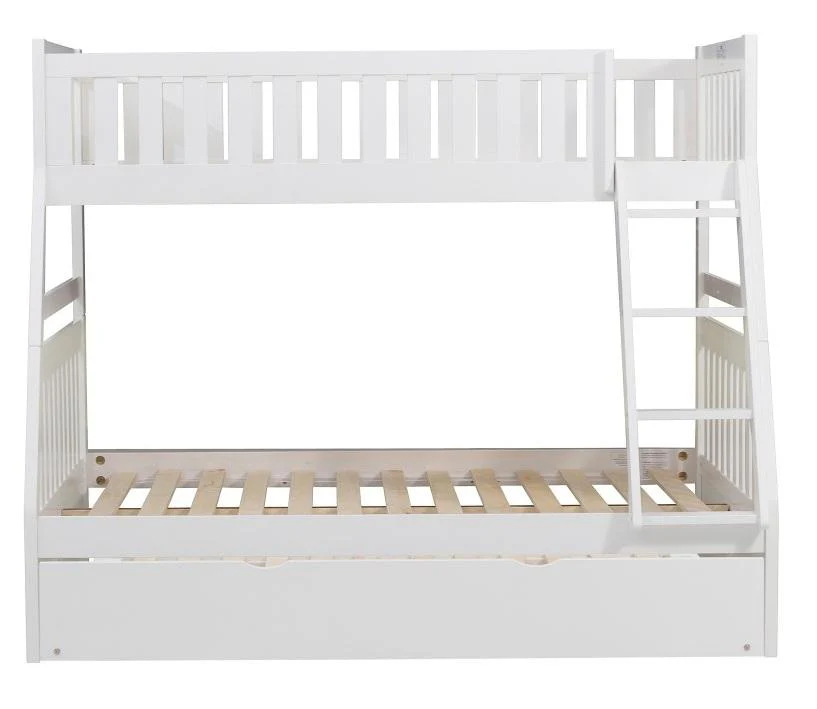 Galen Twin/Full Bunk Bed w/ Twin Trundle in White B2053TFW-1R