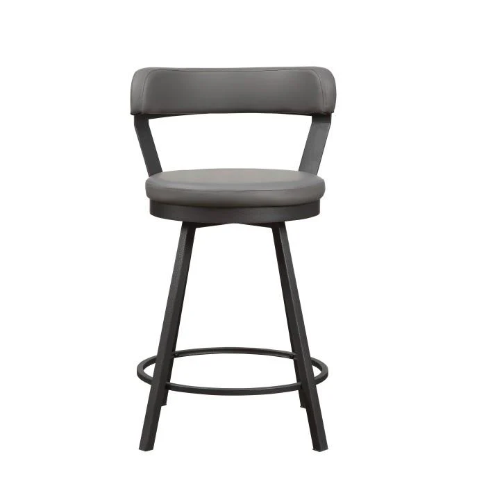 5566-24GY - Swivel Counter Height Chair, Gray