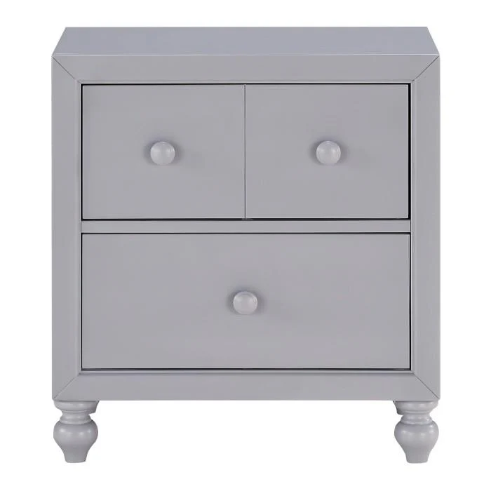 Wellsummer 2 Drawer Nightstand in Gray 1803GY-4