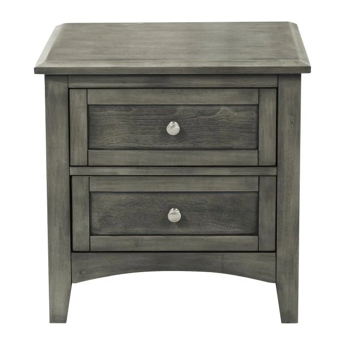 Garcia 2 Drawer Nightstand in Gray 2046-4