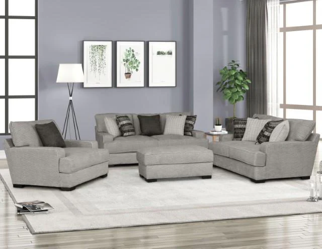 ARDENFOLD Ottoman, Beige & Gray