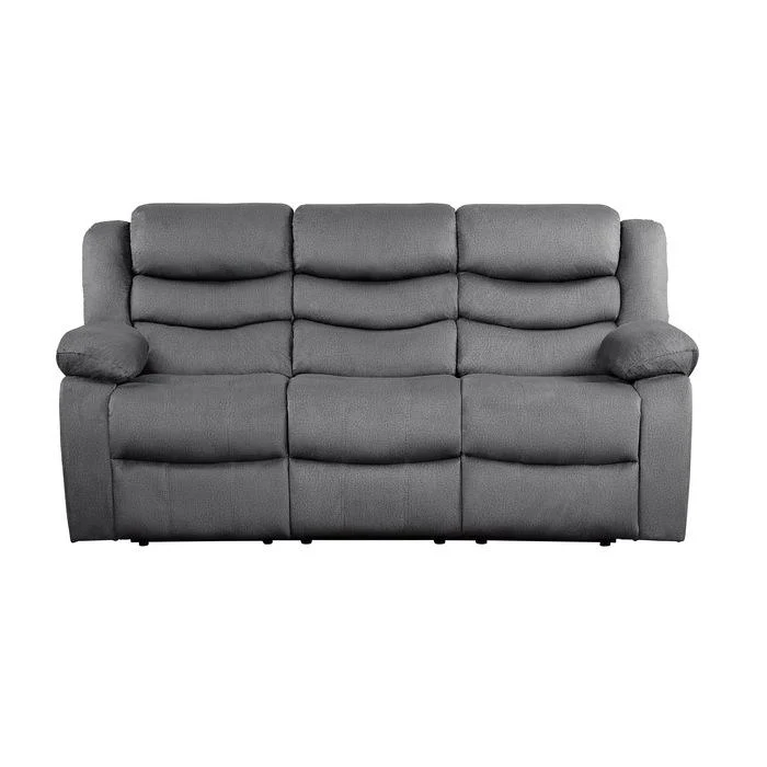 Discus Double Reclining Sofa in Gray 9526GY-3