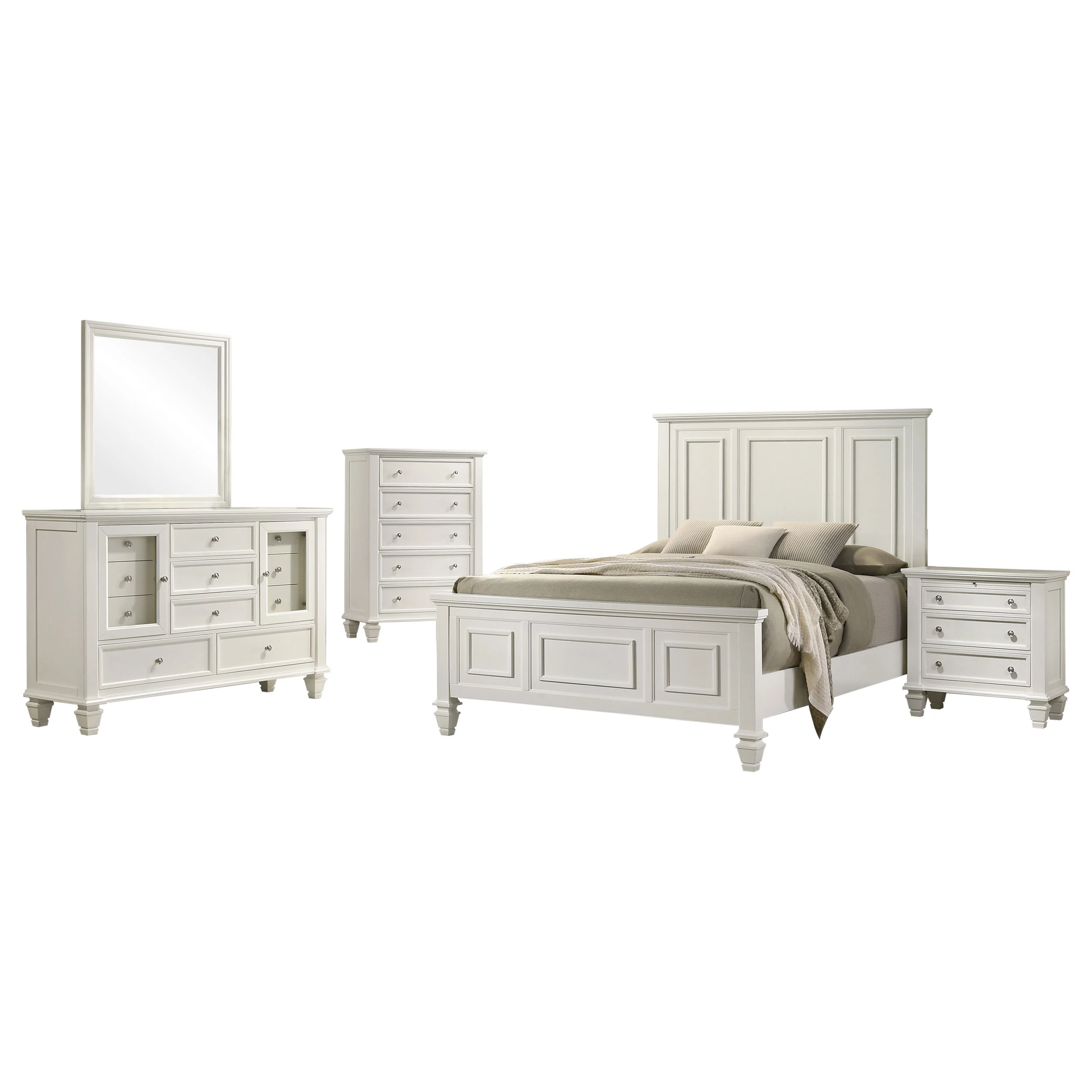 Sandy Beach 4 & 5 Piece Pc Bedroom Set Cal.King & E.King