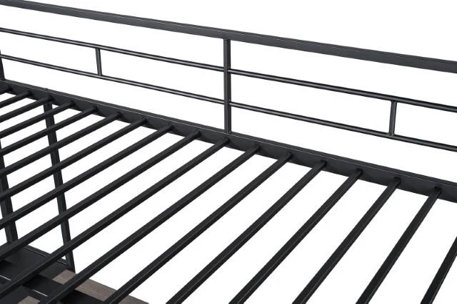 Cybill Full Loft Bed White, Silver, & Black