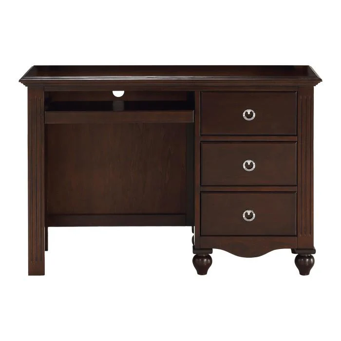 Meghan 3-Drawer Writing Desk in Espresso