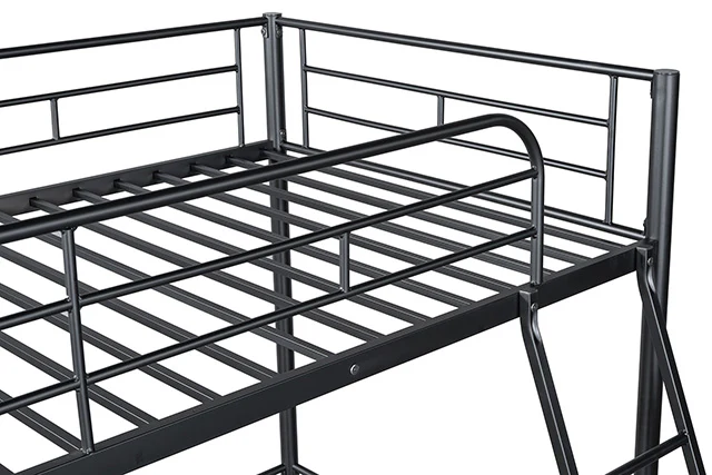 Myles Twin Loft Bed White, Silver & Black