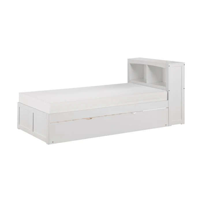 B2053BCW-1R - (3) Twin Bookcase Bed with Twin Trundle