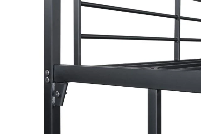Cybill Full Loft Bed White, Silver, & Black