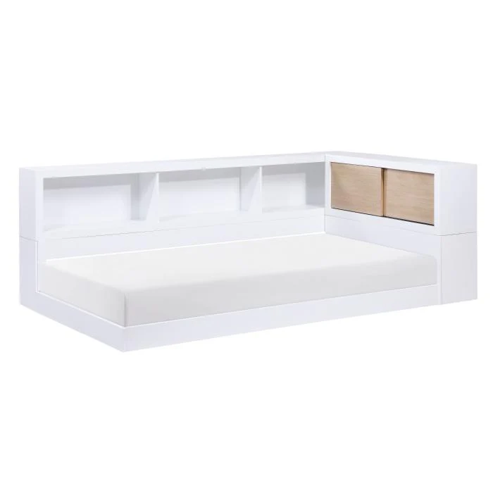 B2012BCT-1BC - (4) Twin Bookcase Corner Bed