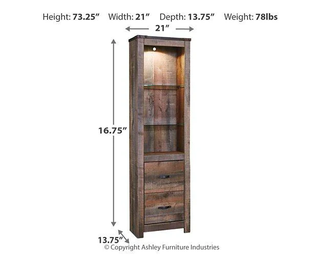 Trinell 4-Piece Entertainment Center with Electric Fireplace