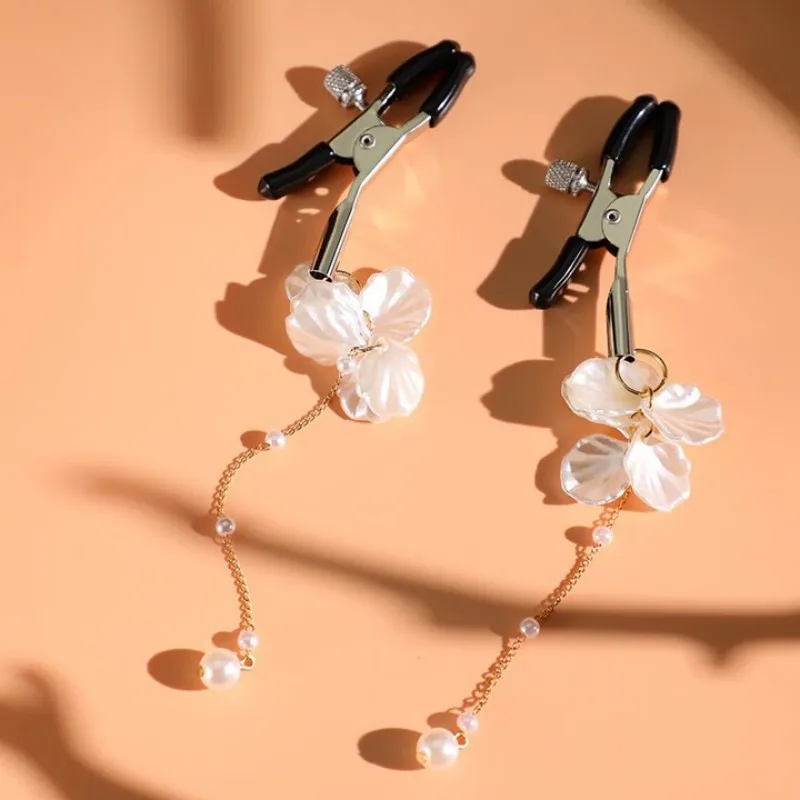 Bdsm Shell Chain Nipple Milk Clips Breast Massage Clamps Adult Flirting Teasing Erotic Gadgets Slave Sex Toys For Couples