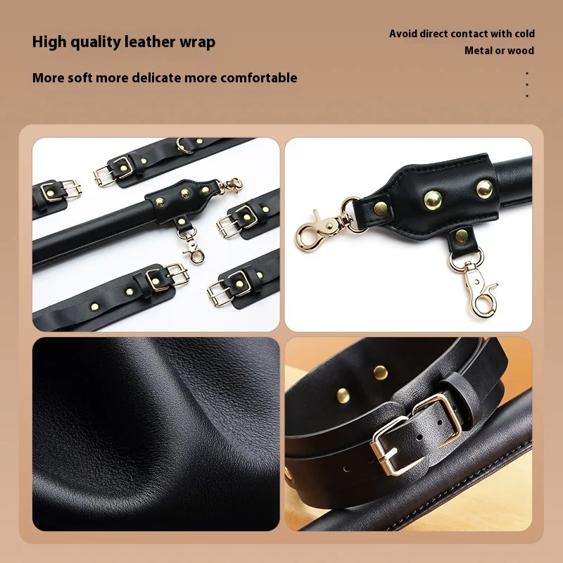 Handcuffs Ankle Cuffs BDSM Bondage Set Sex Toys For Erotic Sex Games with Bed Restraint Strap leather Bondage Gear Adult Games
